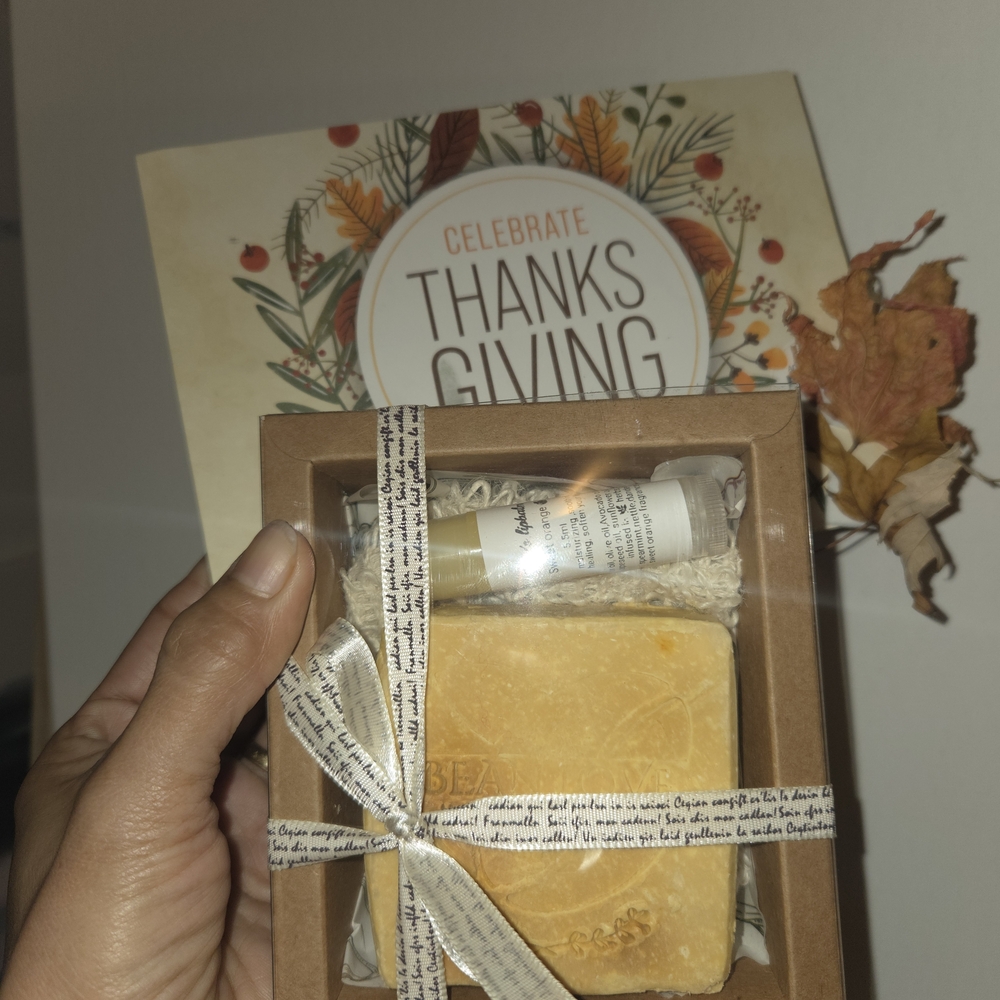 Merry Gold Soap and Lip Balm Gift Set